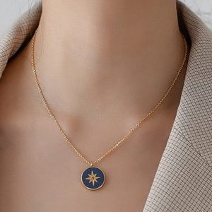 Marine Coin Necklace 18K